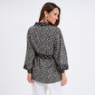 Veste kimono manches 3/4 noir femme