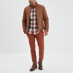 pantalon chino slim coton marron fonce homme Pantalon chino slim coton marron foncé homme