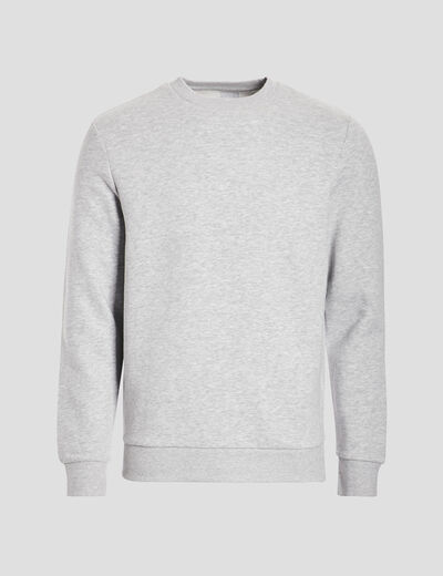 Sweat avec col rond gris clair homme