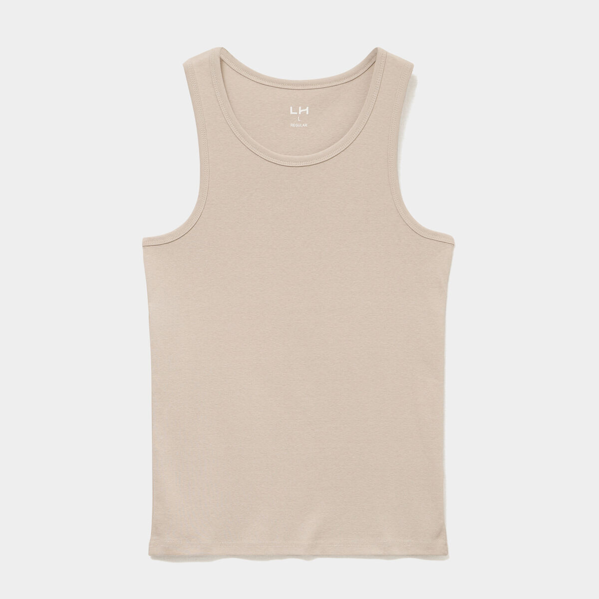 D&eacute;bardeur droit coton bretelles larges gris clair homme