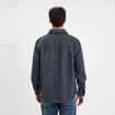 Surchemise manches longues bleu marine homme
