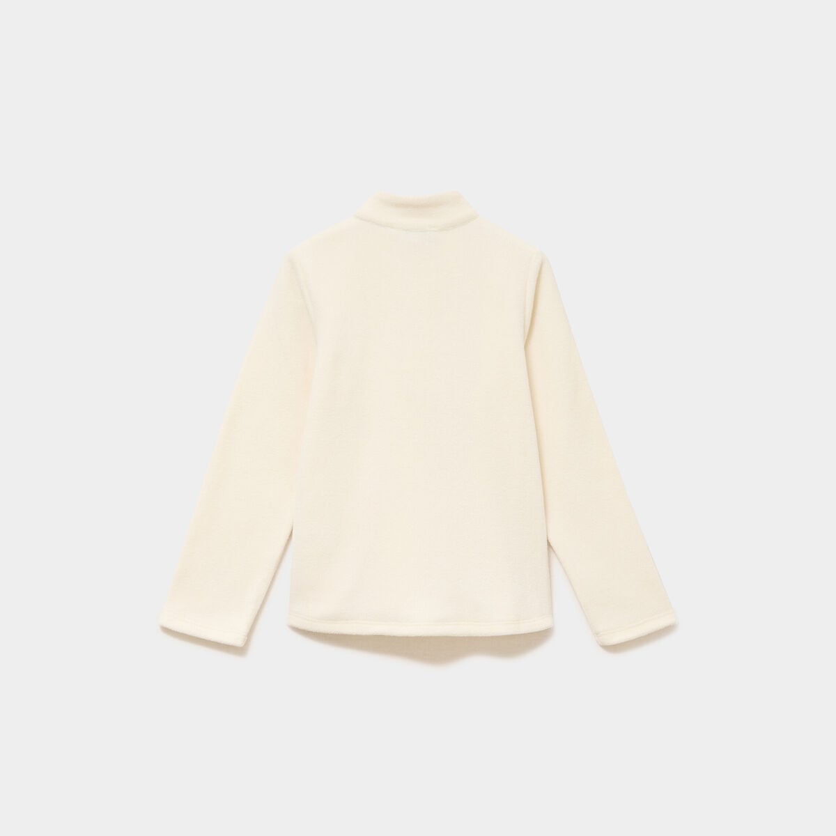 Sweat polaire col camionneur blanc mixte
