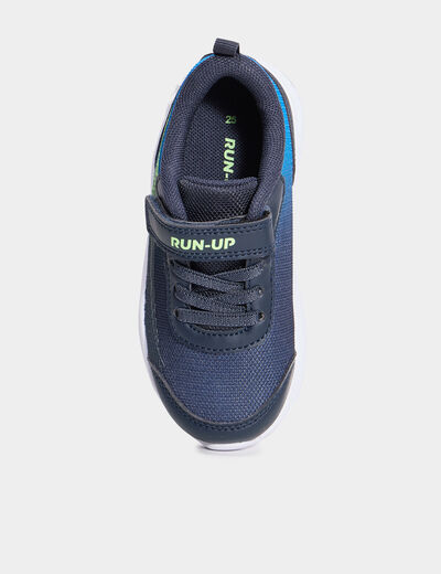 Baskets running à scratchs bleu garçon