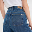 Jean large taille haute coton denim stone femme