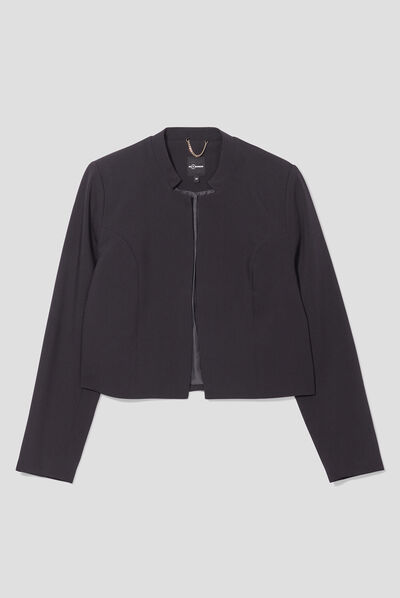 Veste doublée ajustée courte Mosquitos noir femme