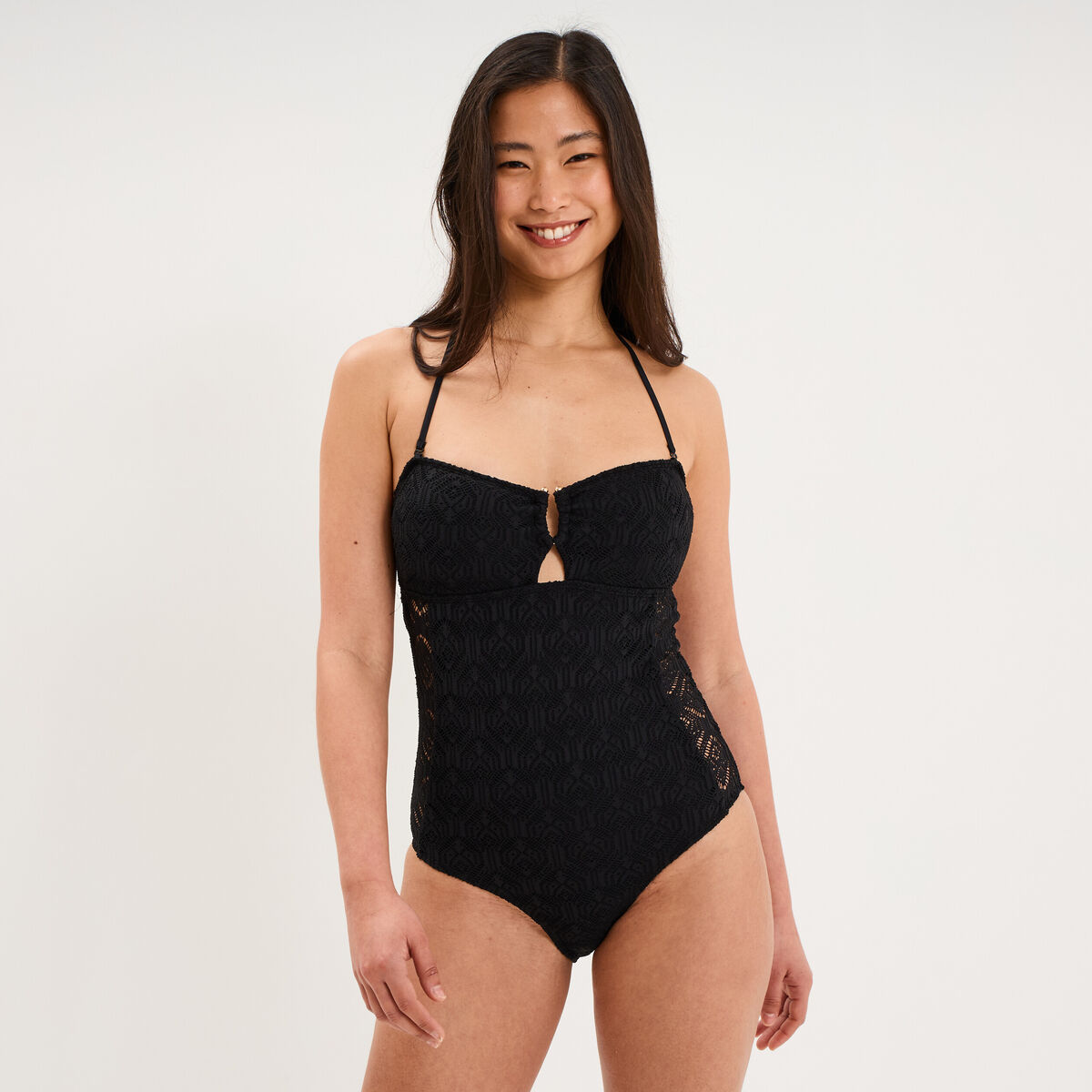 Maillot de bain une pi&egrave;ce bandeau noir femme