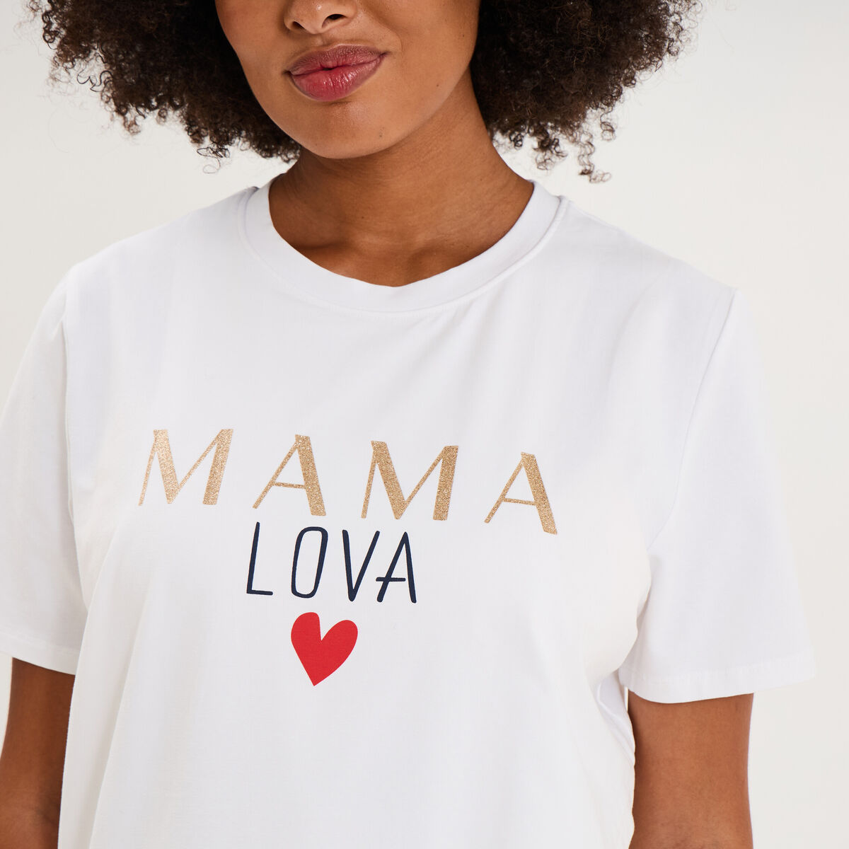 T-shirt manches courtes allaitement blanc femme maternit&eacute;