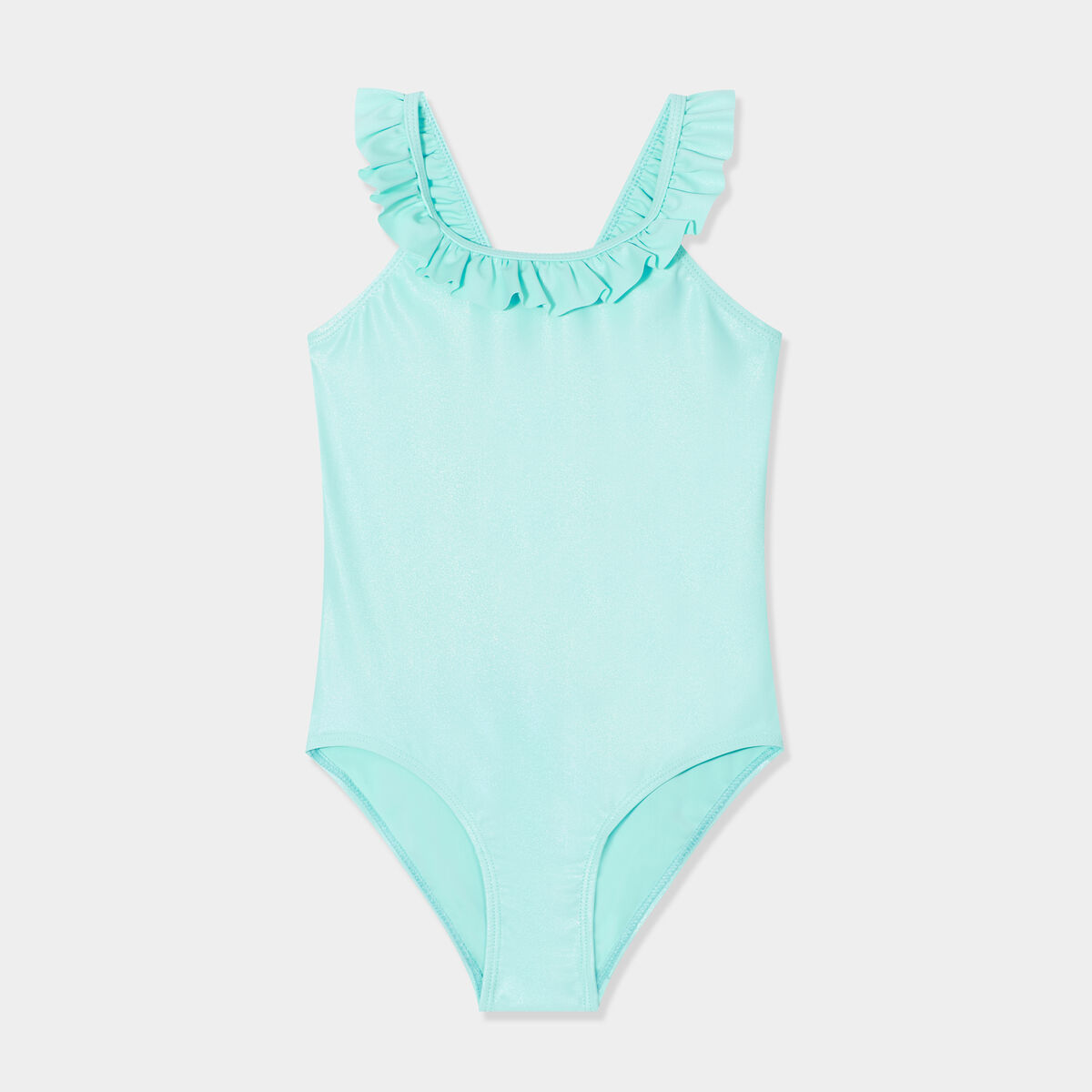 Maillot de bain 1 pi&egrave;ce &agrave; paillettes vert fille