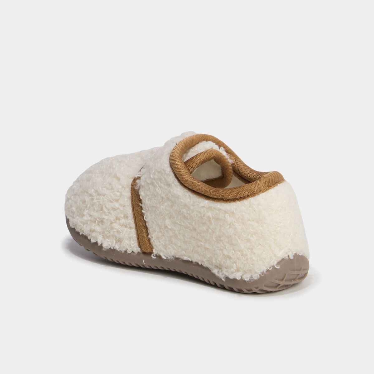 Chaussons bottillons effet polaire sable b&eacute;b&eacute; gar&ccedil;on