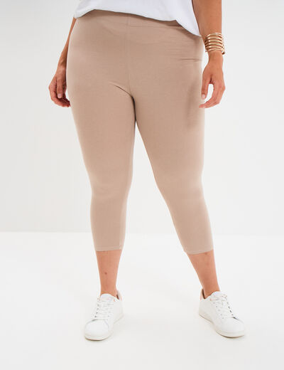 Leggings 7/8ème sable femme grande taille