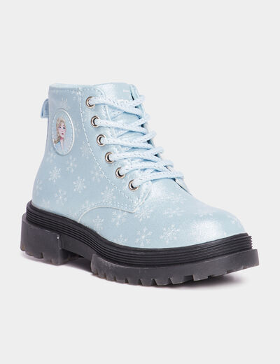 Bottines à lacets Reine des neiges bleu fille
