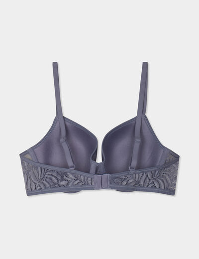 Lot 2 soutiens-gorge corbeille dentelle bleu gris femme