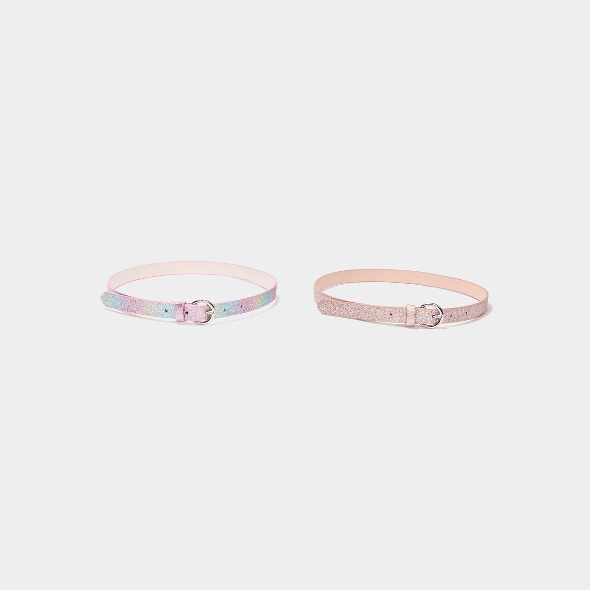 Lot 2 ceintures paillettes multicolore mixte