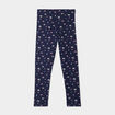 Legging taille &eacute;lastiqu&eacute;e coton bleu marine fille