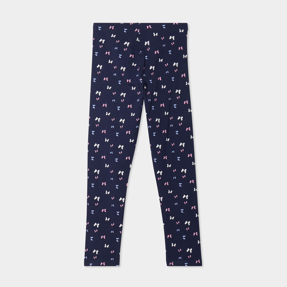 Legging taille &eacute;lastiqu&eacute;e coton bleu marine fille