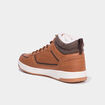Baskets montantes fourr&eacute;es marron homme