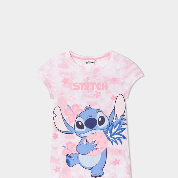 Chemise de nuit courte Stitch rose fushia fille