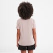 T-shirt manches courtes fils métallisés rose clair femme
