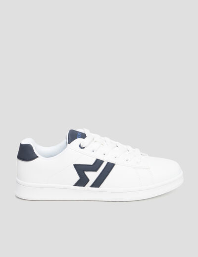 Tennis basses à lacets Creeks Thisto blanc garçon