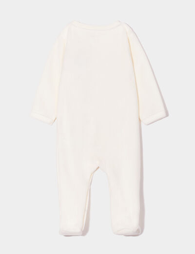 Dors-bien manches longues boutonn&eacute; blanc b&eacute;b&eacute;
