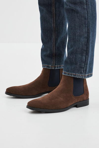 Bottines chelsea en cuir Barles marron foncé homme
