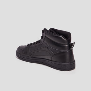 Baskets montantes à lacets noir homme