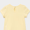T-shirt droit manches courtes coton jaune clair b&eacute;b&eacute; fille