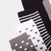 Lot 5 paires chaussettes gris fille