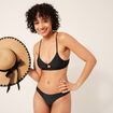 Haut de maillot de bain bretelles fines noir femme
