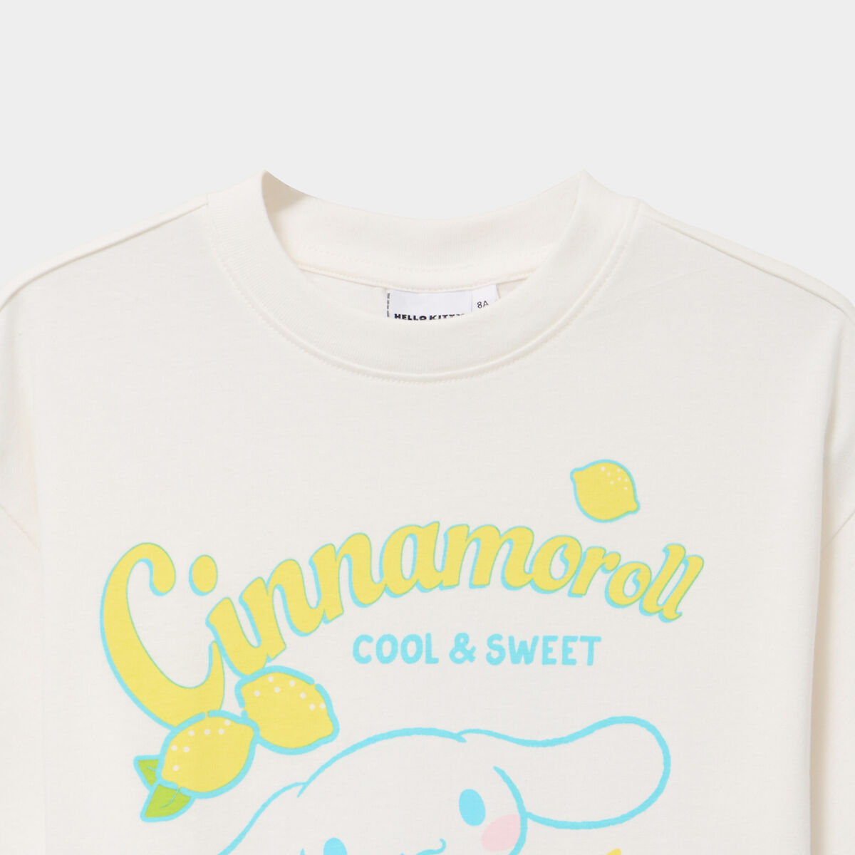 T-shirt coton Hello Kitty Cinnamoroll blanc fille