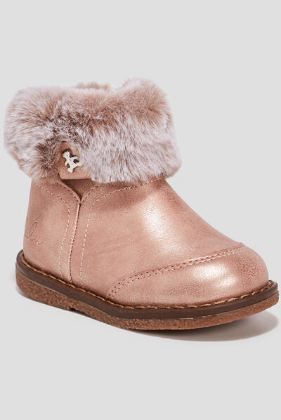 Bottines Lulu Castagnette rose bébé fille