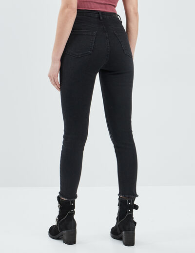 Jeans skinny taille haute Liberto denim noir femme