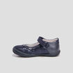 Babies en cuir bleu marine fille
