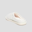 Chaussons mules fourrés gris femme