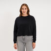Sweat col rond manches longues noir femme