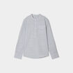 Chemise col mao manches retroussables vert kaki gar&ccedil;on