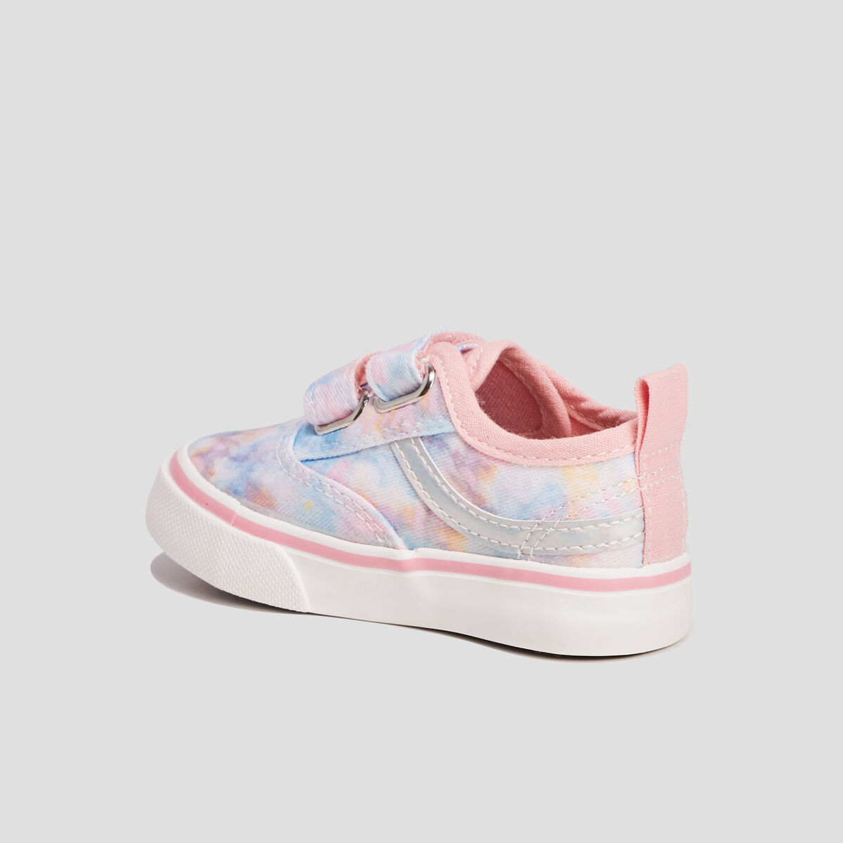 Tennis en toile &agrave; scratchs multicolore b&eacute;b&eacute; fille