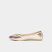 Ballerines plates m&eacute;tallis&eacute;es jaune or femme