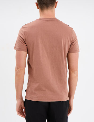 T-shirt manches courtes coton Liberto marron homme
