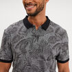 Polo jersey droit manches courtes coton noir homme