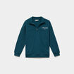 Sweat col camionneur avec poches bleu canard gar&ccedil;on