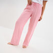 Pantalon de pyjama fluide rose femme