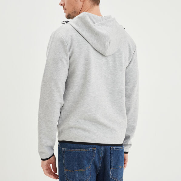 sweat zippe a capuche liberto gris homme Sweat zippé à capuche Liberto gris homme