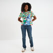 T-shirt manches courtes coton Stitch multicolore femme