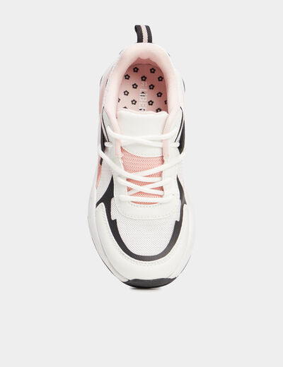 Baskets running à lacets Liberto blanc fille