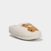 Chaussons mules doubl&eacute;s effet bouclette rose fille