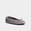 Chaussons ballerines effet polaire gris femme