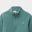 Sweat polaire col camionneur vert fonc&eacute; gar&ccedil;on