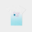 T-shirt sequins et paillettes bleu clair fille