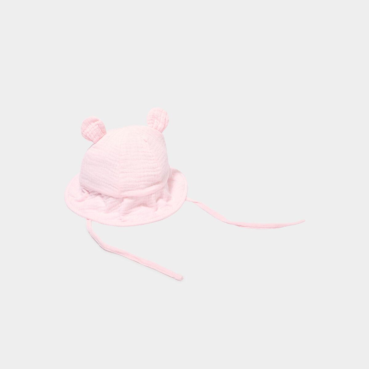 Bob en gaze de coton rose bébé fille